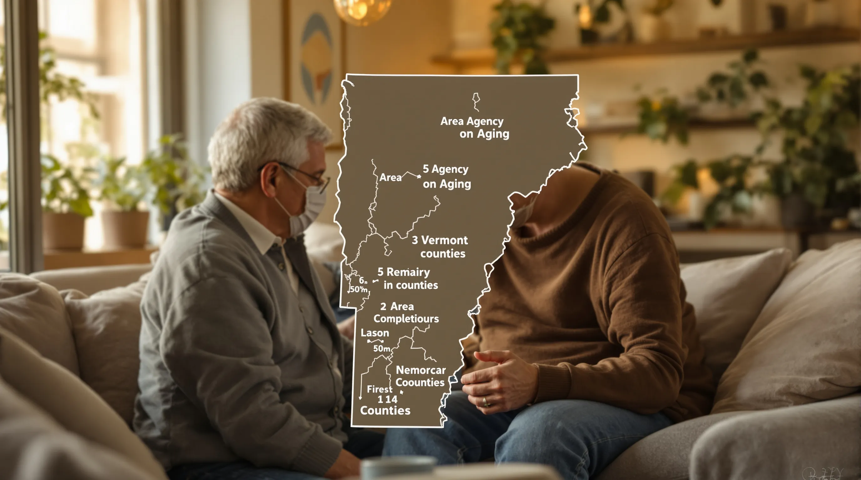 Vermont Area Agencies on Aging coverage map by county