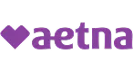 Aetna logo in purple text.