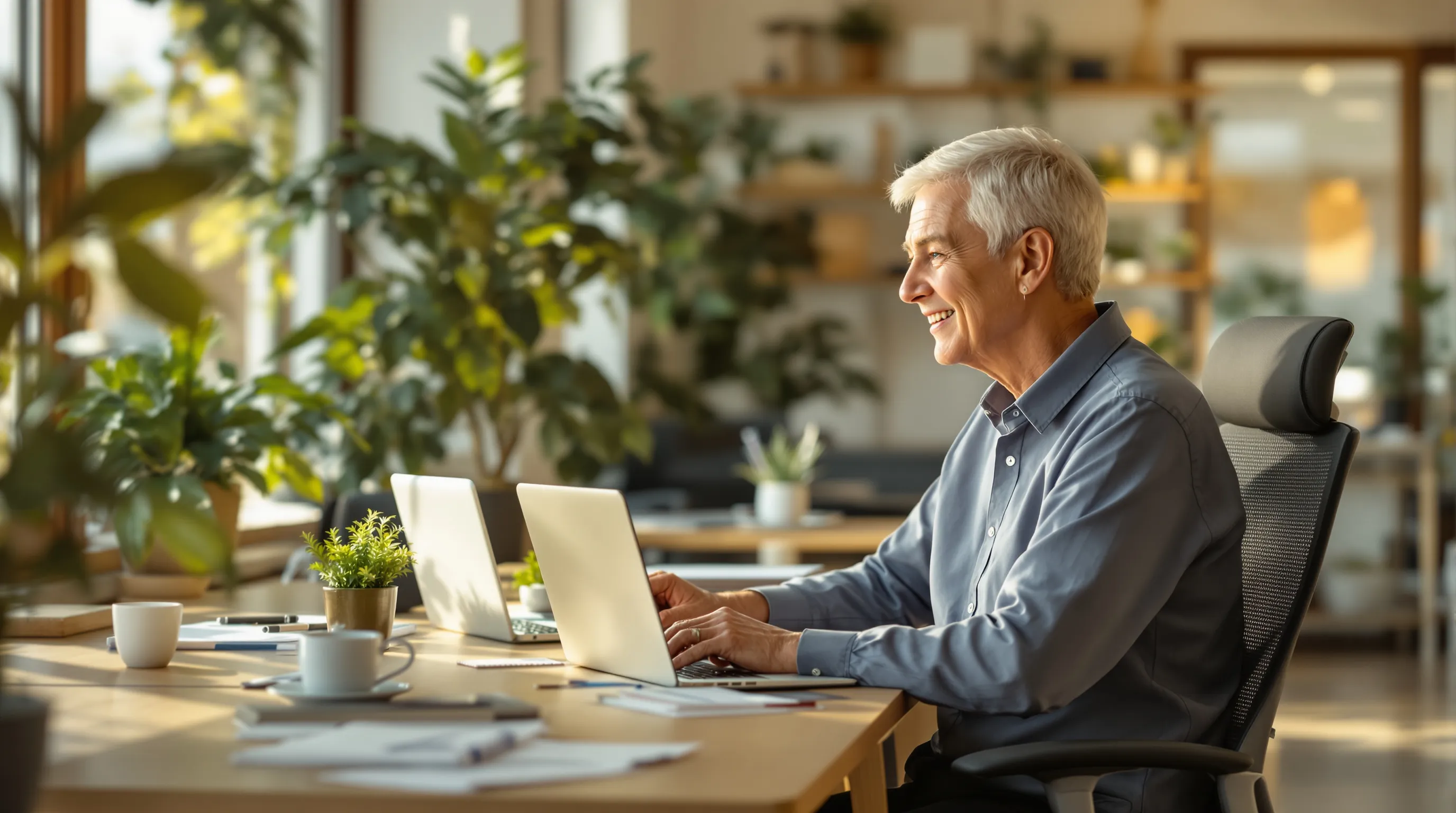 Senior Medicare patient researching outside patient advocate options by phone