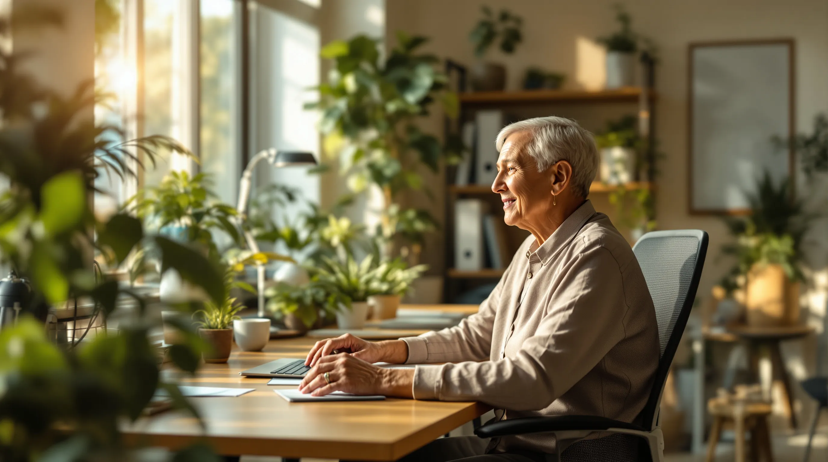 Adult son reviewing CDPAP enrollment paperwork with elderly father at home in New York
