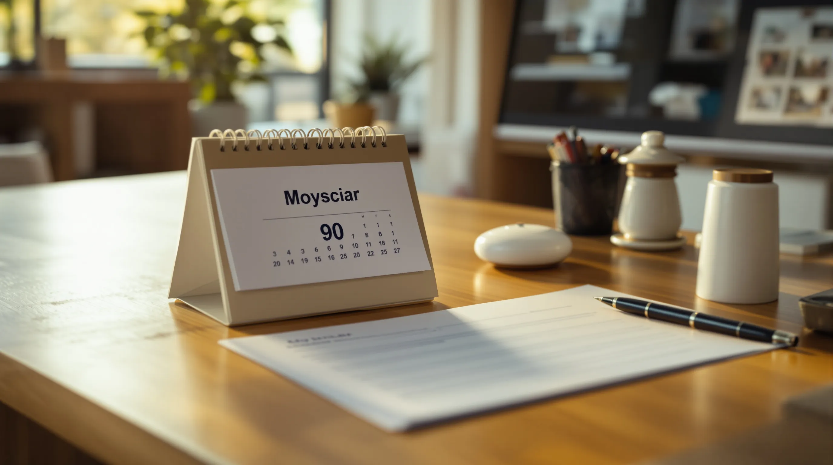 Organized medical documents and calendar showing 90-day CDPAP reassessment preparation timeline