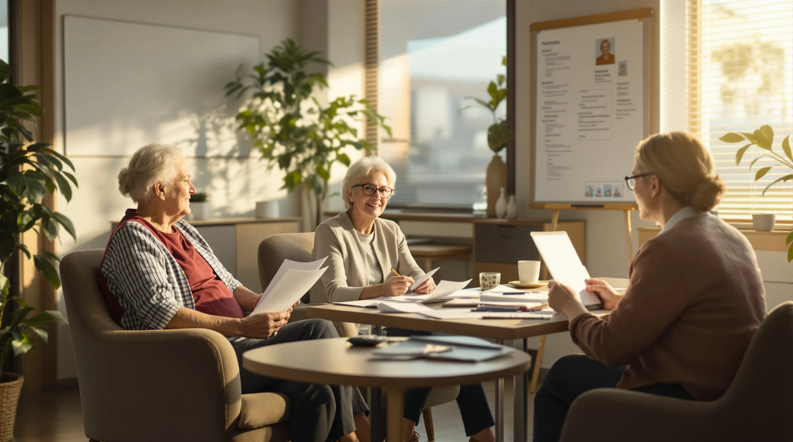 Missouri senior completing Medicare Savings Program application with a caseworker