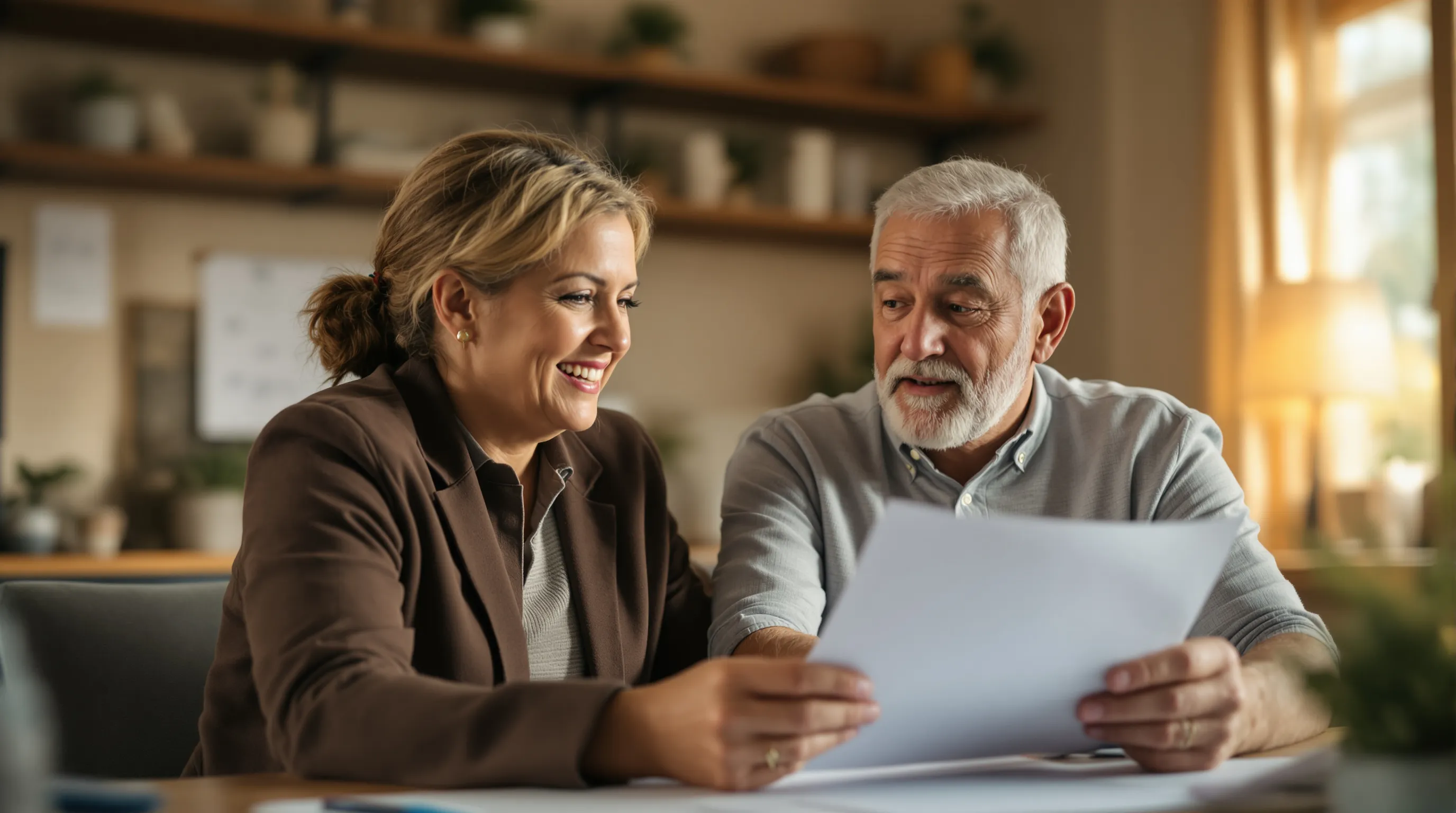 Maine SHIP counselor helping a Medicare beneficiary review their coverage options